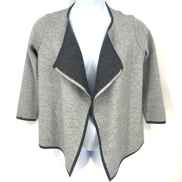 Lineamaglia Italy Womens Open Front Wool Blend Gray Cardigan Size M - Picture 7 of 7